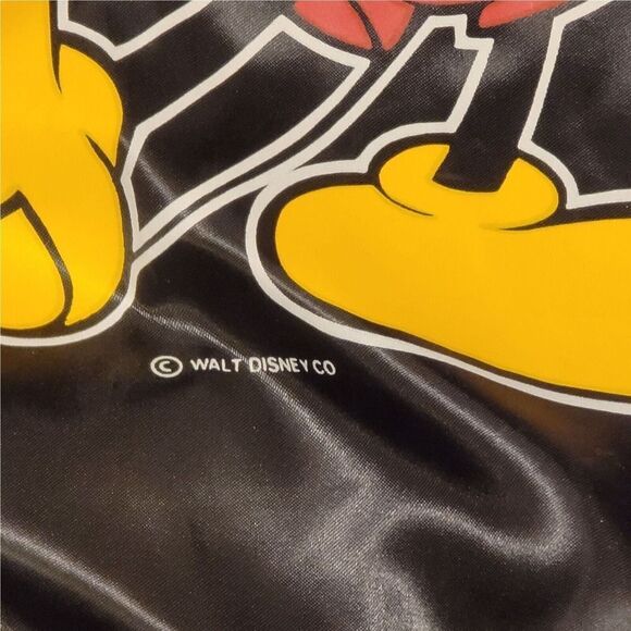 Chalk Line Vintage Disney Mickey Mouse Satin Jacket Size Medium READ - Picture 10 of 11